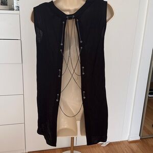 BCBGMaxAzria Black Sleeveless Tank Top